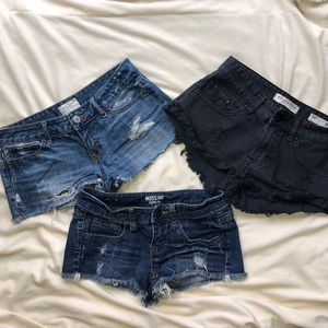Bundle of size 1 denim shorts